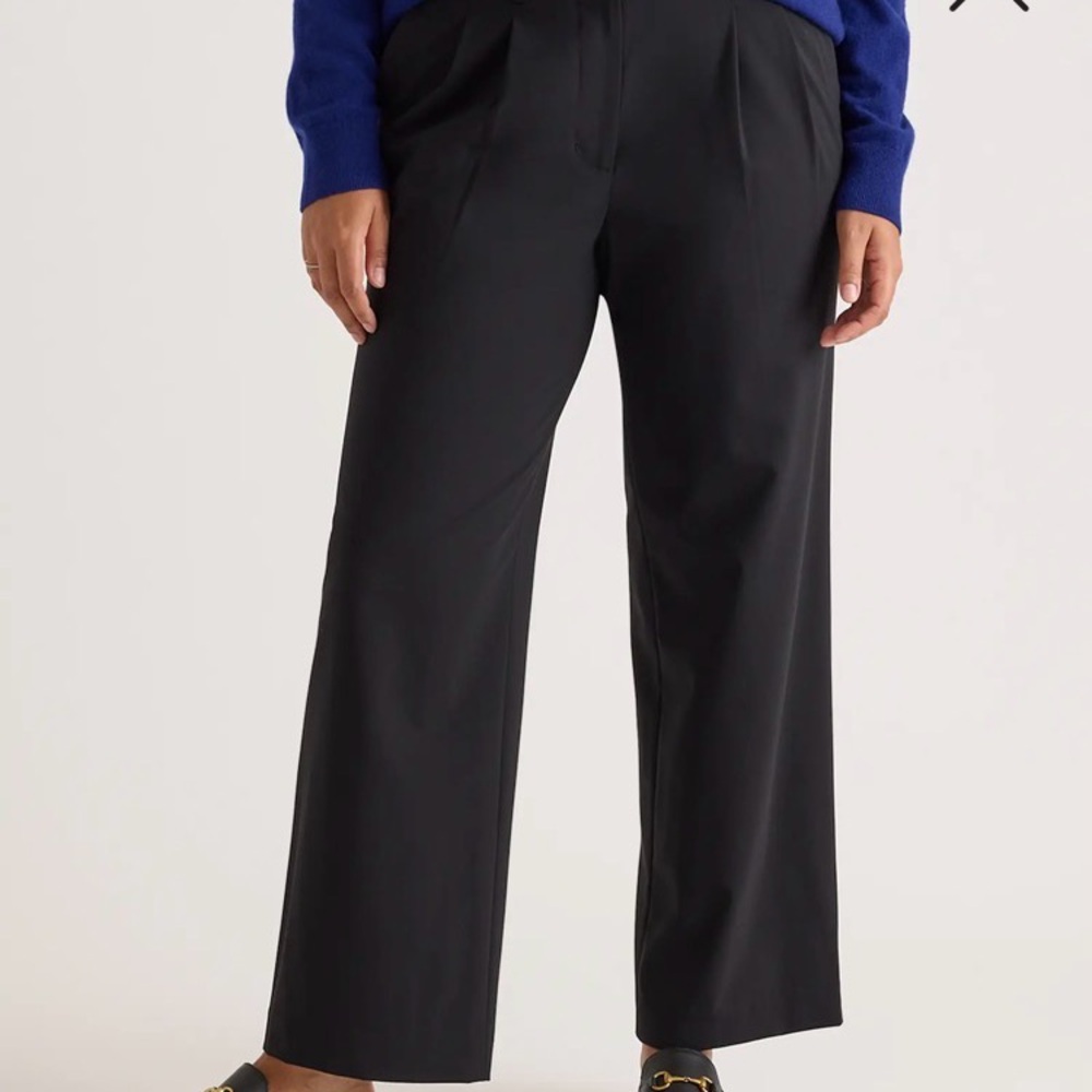 Quince Italian wool pleated trousers women’s 10